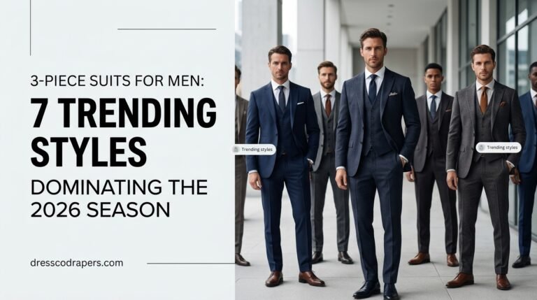 A group of men dressed in stylish suits walk down a modern hallway, exuding confidence and professionalism. The image showcases a blend of fashion and architecture, highlighting the sleek design of the suits and the contemporary interior of the building. The men's attire is sharp and elegant, making a statement in the urban setting. The image is perfect for use in business and fashion contexts, conveying a sense of success and sophistication.