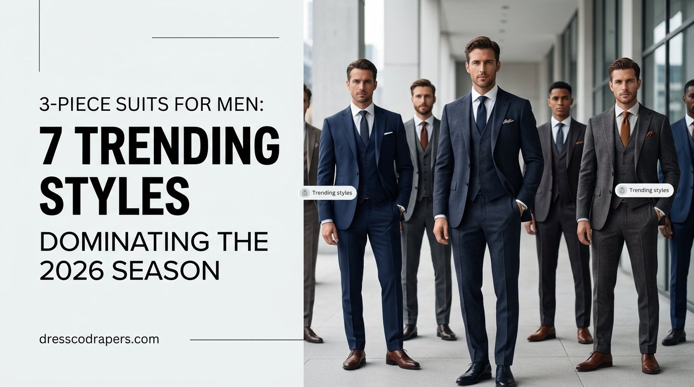 A group of men dressed in stylish suits walk down a modern hallway, exuding confidence and professionalism. The image showcases a blend of fashion and architecture, highlighting the sleek design of the suits and the contemporary interior of the building. The men's attire is sharp and elegant, making a statement in the urban setting. The image is perfect for use in business and fashion contexts, conveying a sense of success and sophistication.