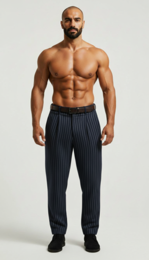 navy pinstripe dress pants Midnight navy pinstripe dress pants | Pinstripe Series
