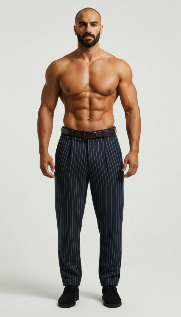 Midnight navy pinstripe dress pants | Pinstripe Series