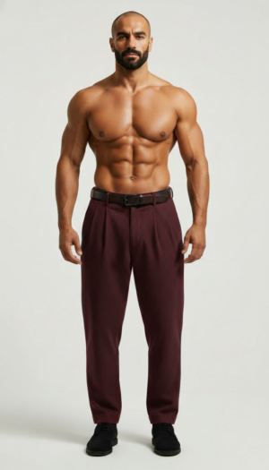 burgundy-pleated-dress-pants Luxury Burgundy Pleated Dress Pants | Resort Collection