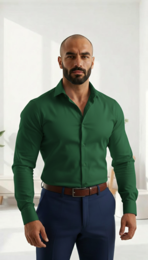 Green Formal Shirt (Slim / Modern Fit)