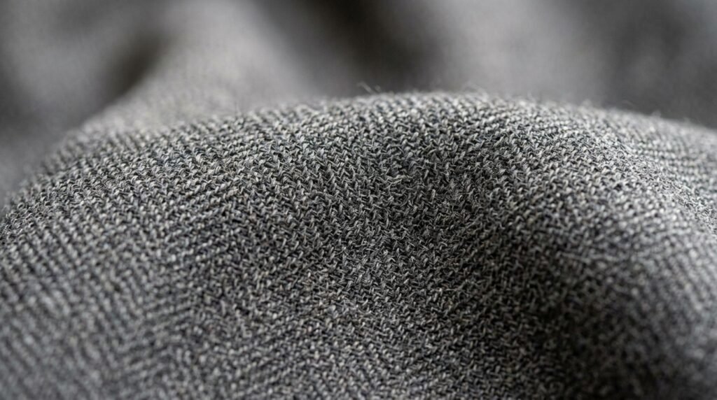 Close‑up of Super 120s Wool fabric grain